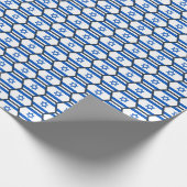 イスラエル共和国の旗の蜜蜂の巣の包装紙 ラッピングペーパー (角)