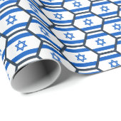 イスラエル共和国の旗の蜜蜂の巣の包装紙 ラッピングペーパー (ロールコーナー)