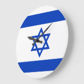 イスラエル共和国の旗 ラージ壁時計 (傾斜)