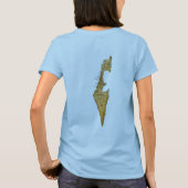 イスラエル共和国の旗Xの地図のTシャツ Tシャツ (裏面)
