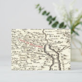 イスラエル共和国の旧式な地図のベンジャーミンのバー（ユダヤ教の）バル・ミツバーは感謝していしています サンキューカード (スタンド正面)