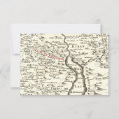 イスラエル共和国の旧式な地図のベンジャーミンのバー（ユダヤ教の）バル・ミツバーは感謝していしています サンキューカード (正面)