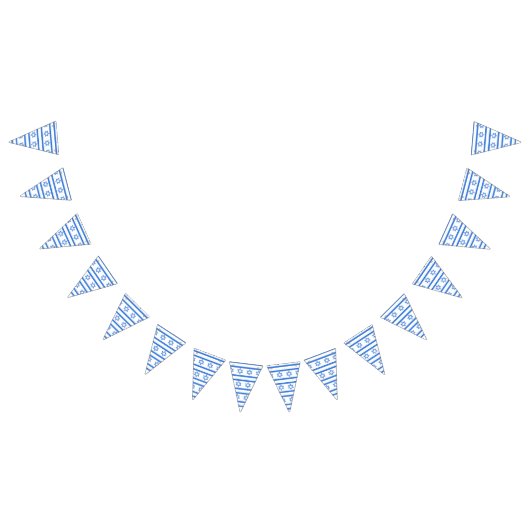 イスラエル共和国の独立記念日、ユダヤ人の休日 バンティングフラッグ (全)