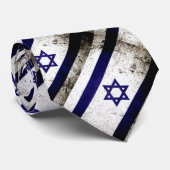 イスラエル共和国の黒くグランジな旗 ネクタイ (ロール)