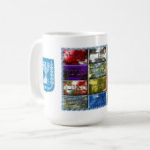 イスラエル共和国のChoshenの石そして12匹の種族 コーヒーマグカップ (正面左)