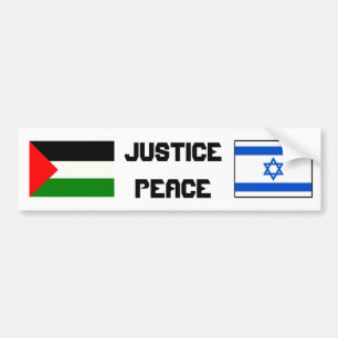 イスラエル共和国パレスチナの正義そして平和 バンパーステッカー