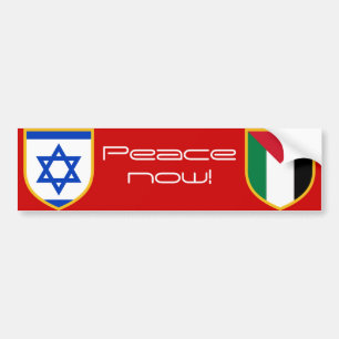 イスラエル共和国対今パレスチナの平和 バンパーステッカー