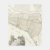 イスラエル共和国(1770年)のヴィンテージの地図 フリースブランケット (正面)