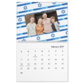 イスラエル国旗לוח שנה 2025アメリカンユダヤ人 カレンダー (2月 2027)