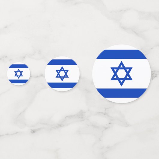 イスラエル国旗が付いた表紙吹雪 コンフェッティ (裏面)