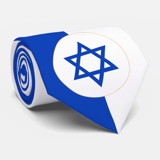 イスラエル国旗とイスラエルのビジネス、愛国者/ファッション ネクタイ (ロール)