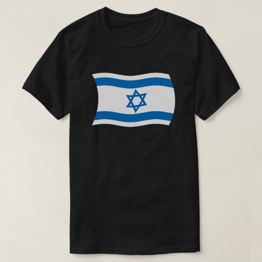 イスラエル国旗のシャツ Tシャツ (デザイン正面)