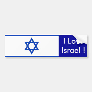 イスラエル国旗のシール バンパーステッカー