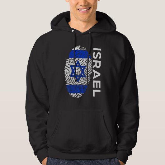 イスラエル国旗のチームジャージースリーブTee パーカ (正面)