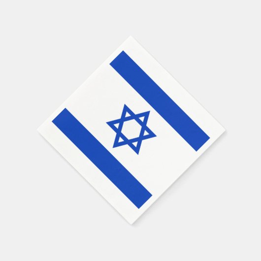 イスラエル国旗のナプキンス スタンダードカクテルナプキン (角)