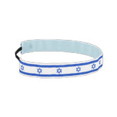 イスラエル国旗のパターン愛国的モダン アスレチックヘッドバンド (左)
