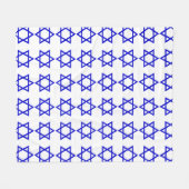 イスラエル国旗のパターン フリースブランケット (正面(横))