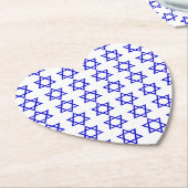 イスラエル国旗のパターン ペーパーコースター (アングル)