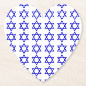 イスラエル国旗のパターン ペーパーコースター (正面)