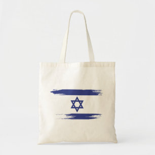 イスラエル国旗のブラシアート トートバッグ