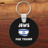 イスラエル国旗のユダヤ人 キーホルダー (正面)