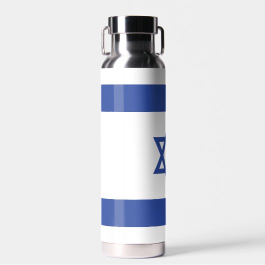 イスラエル国旗の州、ダビデ・ユダヤ教のスター ウォーターボトル (正面)