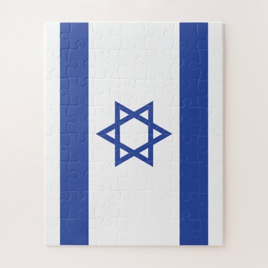 イスラエル国旗の州、ダビデ・ユダヤ教のスター ジグソーパズル (縦)