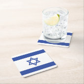 イスラエル国旗の州、ダビデ・ユダヤ教のスター スクエアペーパーコースター (インサイチュ)
