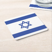 イスラエル国旗の州、ダビデ・ユダヤ教のスター スクエアペーパーコースター (アングル)