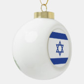 イスラエル国旗の州、ダビデ・ユダヤ教のスター セラミックボールオーナメント (左)