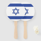 イスラエル国旗の州、ダビデ・ユダヤ教のスター ハンドファン (正面&裏面)