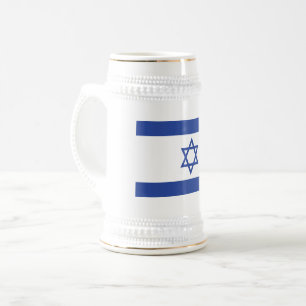 イスラエル国旗の州、ダビデ・ユダヤ教のスター ビールジョッキ