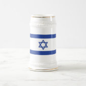 イスラエル国旗の州、ダビデ・ユダヤ教のスター ビールジョッキ (中央)