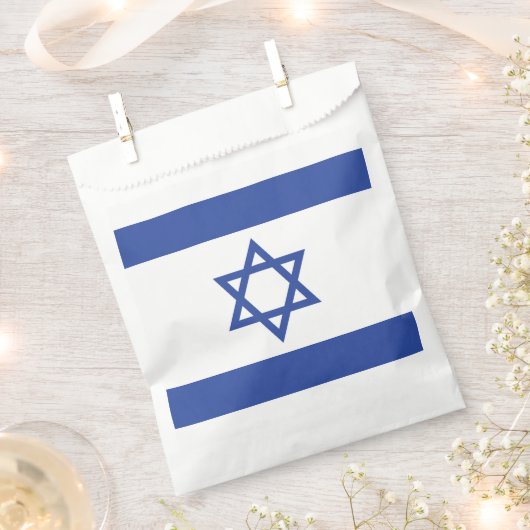 イスラエル国旗の州、ダビデ・ユダヤ教のスター フェイバーバッグ (クリップ留めされた状態)