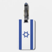 イスラエル国旗の州、ダビデ・ユダヤ教のスター ラゲッジタグ (裏面縦)