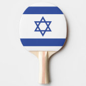 イスラエル国旗の州、ダビデ・ユダヤ教のスター 卓球ラケット (正面)