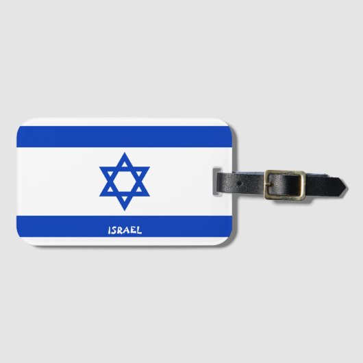 イスラエル国旗の愛国心 ラゲッジタグ (正面横)