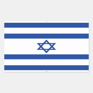 イスラエル国旗の長方形シール 長方形シール
