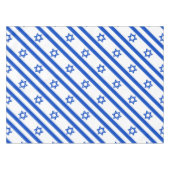 イスラエル国旗の青い星:ダビデ テーブルクロス (正面(横))