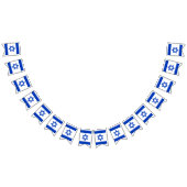 イスラエル国旗の青い白い愛国的な旗 バンティングフラッグ (全)