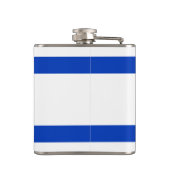 イスラエル国旗の青と白の愛国心モダン フラスク (裏面)