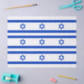 イスラエル国旗の青と白デビッドパターンの星 薄葉紙 (クラフト)