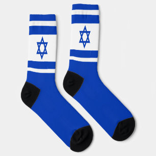 イスラエル国旗の青と白モダン愛国心 ソックス