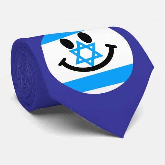 イスラエル国旗の顔 ネクタイ (ロール)