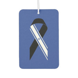 イスラエル国旗の黒いリボンのメモリアルブルー カーエアーフレッシュナー