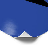 イスラエル国旗の黒いリボンのメモリアルブルー ポスター (コーナー)