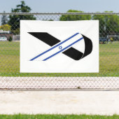 イスラエル国旗の黒いリボン 横断幕 (インサイチュ)