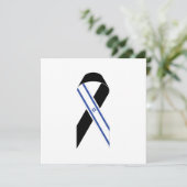 イスラエル国旗の黒いリボンHanukkahグリーティングカード (スタンド正面)