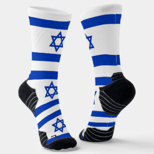 イスラエル国旗を持つスポーツ乗務員ソックス ソックス