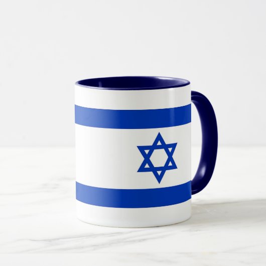 イスラエル国旗を持つブラックコンボマグカップ マグカップ (正面右)